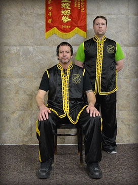 Brian Winter (standing) with his Sifu, Brian Bateman (seated)